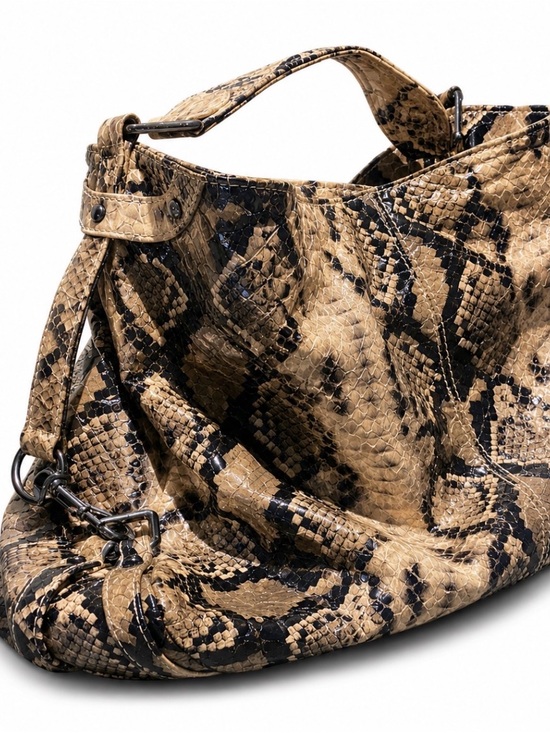 Rebecca Minkoff Handbags - Rebecca Minkoff Beige and Black Snake-Print Hobo